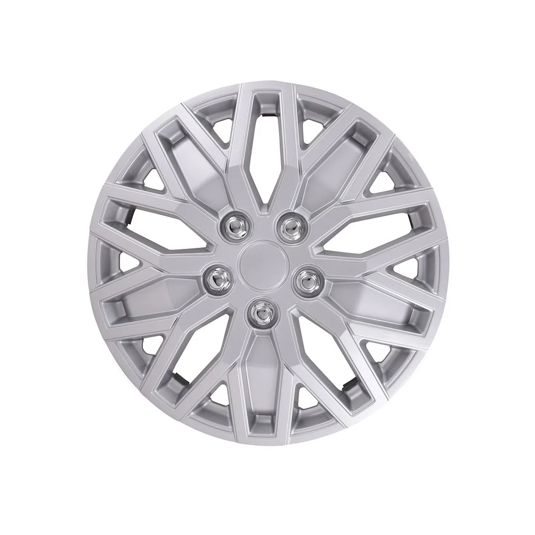 105115S – COAST2COAST Wheel Cover, 15 Inch 10 U Spoke Painted Silver ABS Plastic Set Of 4 Universal Fit Over Most OEM...